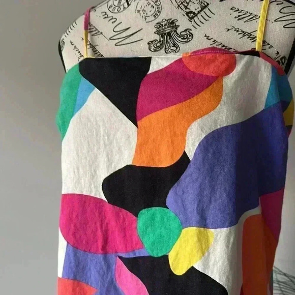 A New Day Women's Colorful Abstract Print Slip Dress - Size Medium - Picture 2 of 2
